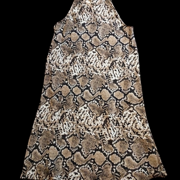 Est 1946 Snakeskin print dress pleated knit flowy comfortable dress med - Picture 8 of 8